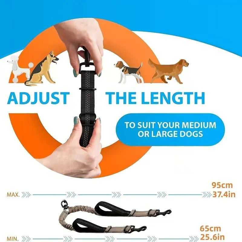 Hand-holding Dog Rope Large Dog Explosion-proof One Drag Two Dog Traction Belt