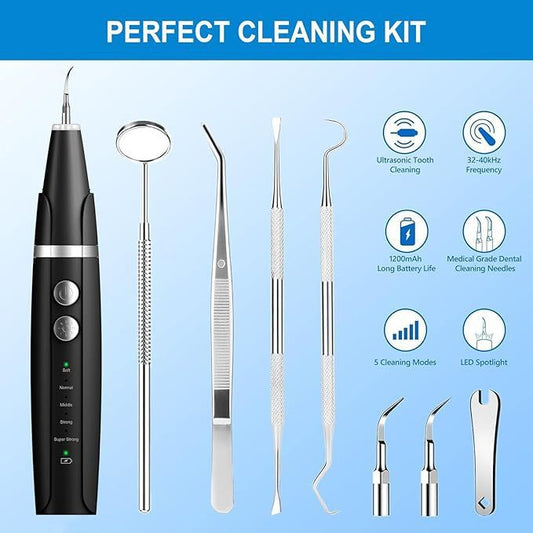 Dental Plaque And Tartar Remover Ultrasonic Teeth For Dogs Cleaner Toothbrush Set