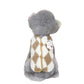 Pet Diamond Lattice Velvet Coat