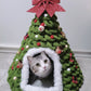 Christmas Handmade Felt Indoor Tent Style Enclosed Cat Nest