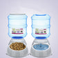 Cats Dogs Automatic Pet Feeder Drinking Water Fountains Large Capacity Plastic Pets Dog Food Bowl Water Dispenser