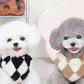 Pet Diamond Lattice Velvet Coat