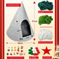 Christmas Handmade Felt Indoor Tent Style Enclosed Cat Nest