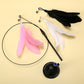 Cat Teaser With Bell Long Brush Holder Suction Cup Self-Hi Bite-resistant Feather