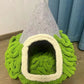 Christmas Handmade Felt Indoor Tent Style Enclosed Cat Nest