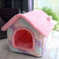 Foldable Dog House Pet Cat Bed Winter Dog Villa Sleep Kennel Removable Nest Warm Enclosed Cave Sofa Pets Supplies
