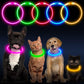 LED Dog Collar USB Rechargeable Glowing Pet Collars Lighted Up Safety Necklace Glow In The Dark For You Your Dogs
