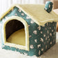 Foldable Dog House Pet Cat Bed Winter Dog Villa Sleep Kennel Removable Nest Warm Enclosed Cave Sofa Pets Supplies