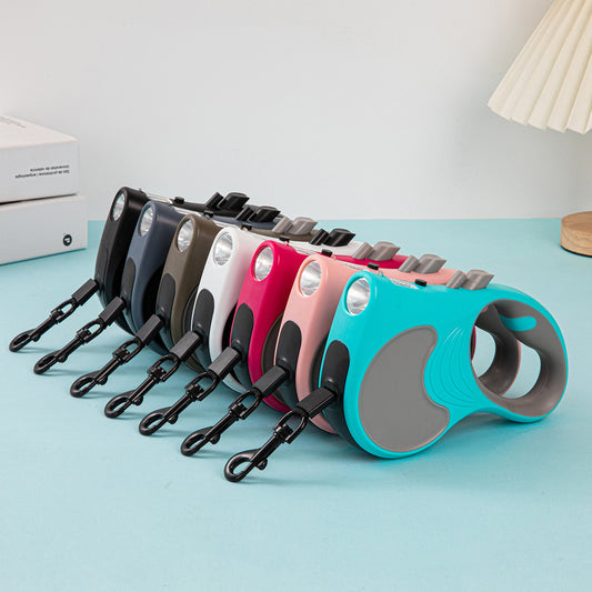 New Automatic Retractable Pet Hand Holding Rope With Light