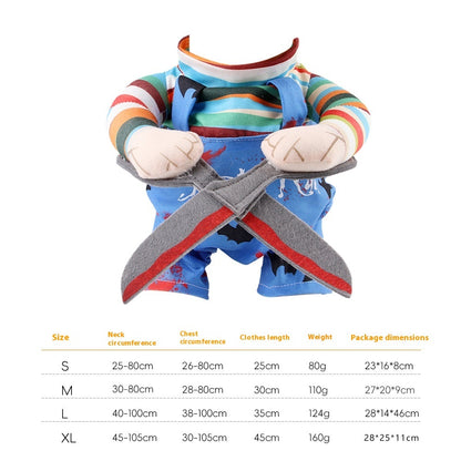 Pet Halloween Costume Cat Funny Outfit With Adjustable Straps Scissor-Shaped Suit Cosplay Halloween Christmas Clothes For Dogs