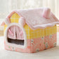 Foldable Dog House Pet Cat Bed Winter Dog Villa Sleep Kennel Removable Nest Warm Enclosed Cave Sofa Pets Supplies